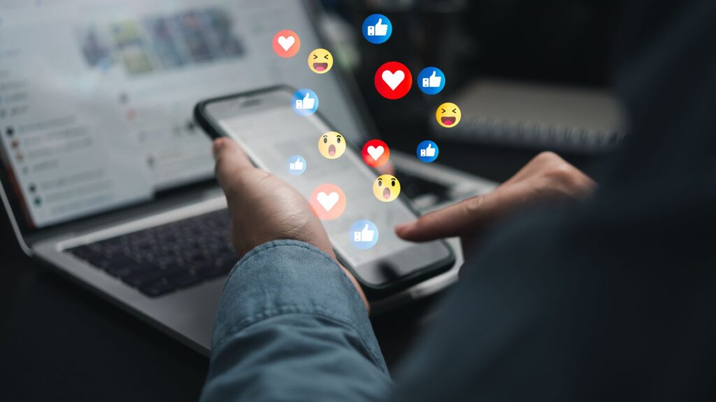 Social media and website for lead generation on mobile use.