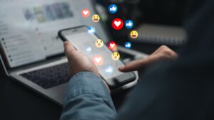 Social media and website for lead generation on mobile use.